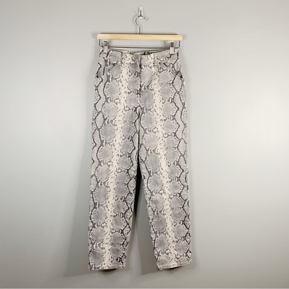 Aritzia Pants - Aritzia Wilfred Free Kelsey Pant Straight Leg Denim Snake Print Minimalist 4
